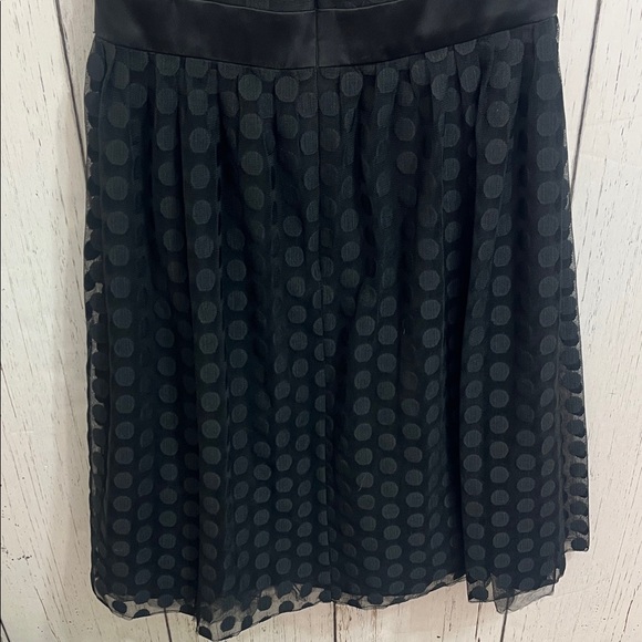 NWT White House Black Market polka dot tulle skirt Strapless Black Dress Size 6 - Picture 6 of 13